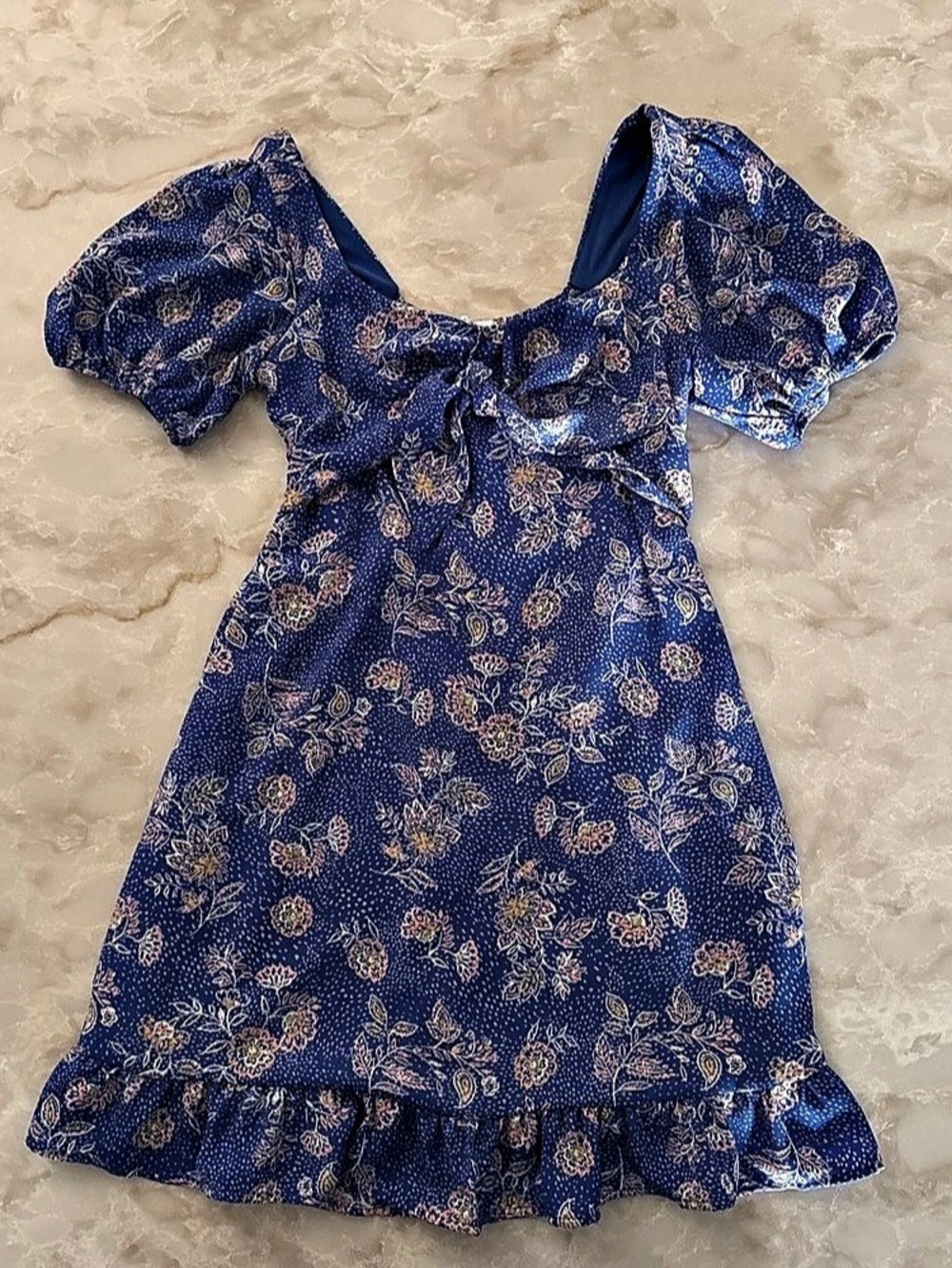 Sienna Sky Floral Mini Dress in Blue Size XS Like New